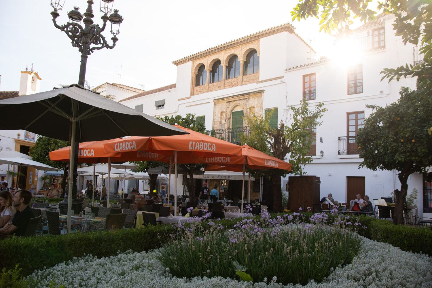 Appelsintorget i gamlebyen av Marbella
